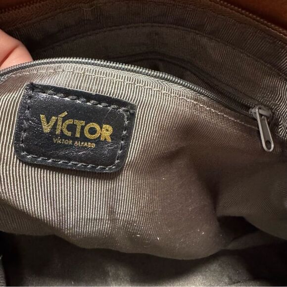 Victor Alfaro Brown Handbag with Crossbody Strap - Picture 9 of 10